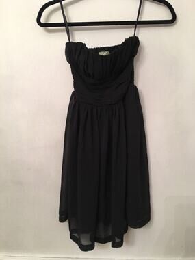 0 Johnny Martin Black‎ Strapless Mini Dress Sweetheart Neckine